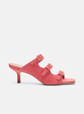 Scarosso Manuela Pink Suede Black - Patent JUNEPUMP