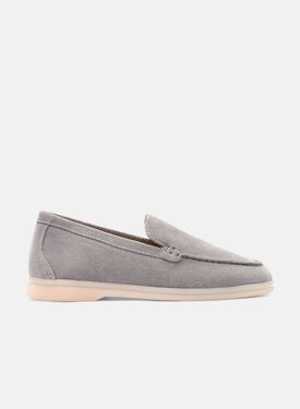 Scarosso Ludovica Girl Grey Suede Beige - Suede LUDOVICAKLOAF