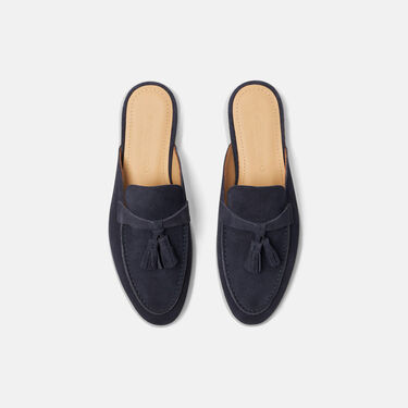 Scarosso Lucrezia Blau Veloursleder Blau - Veloursleder LUCREZIAMULE