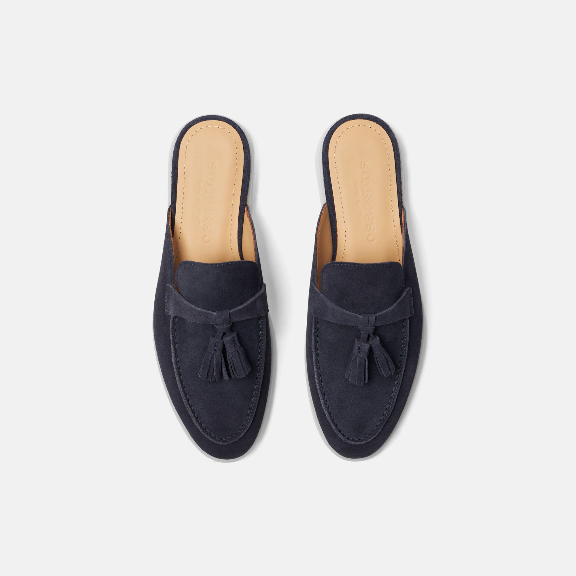 Scarosso Lucrezia Blau Veloursleder Blau - Veloursleder LUCREZIAMULE