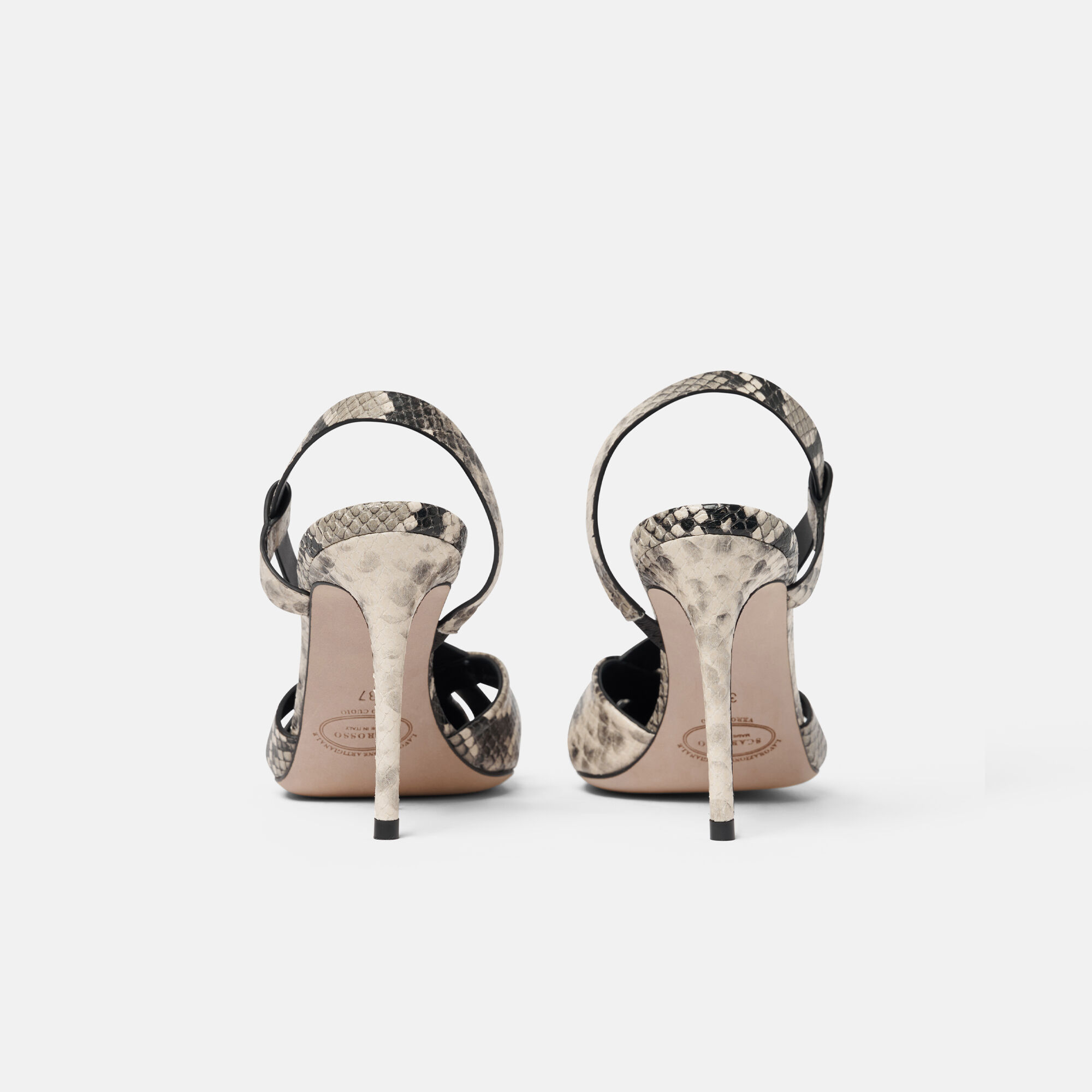 Scarosso Athena Python Grey - Snake-Printed Calf ATHENAPUMP