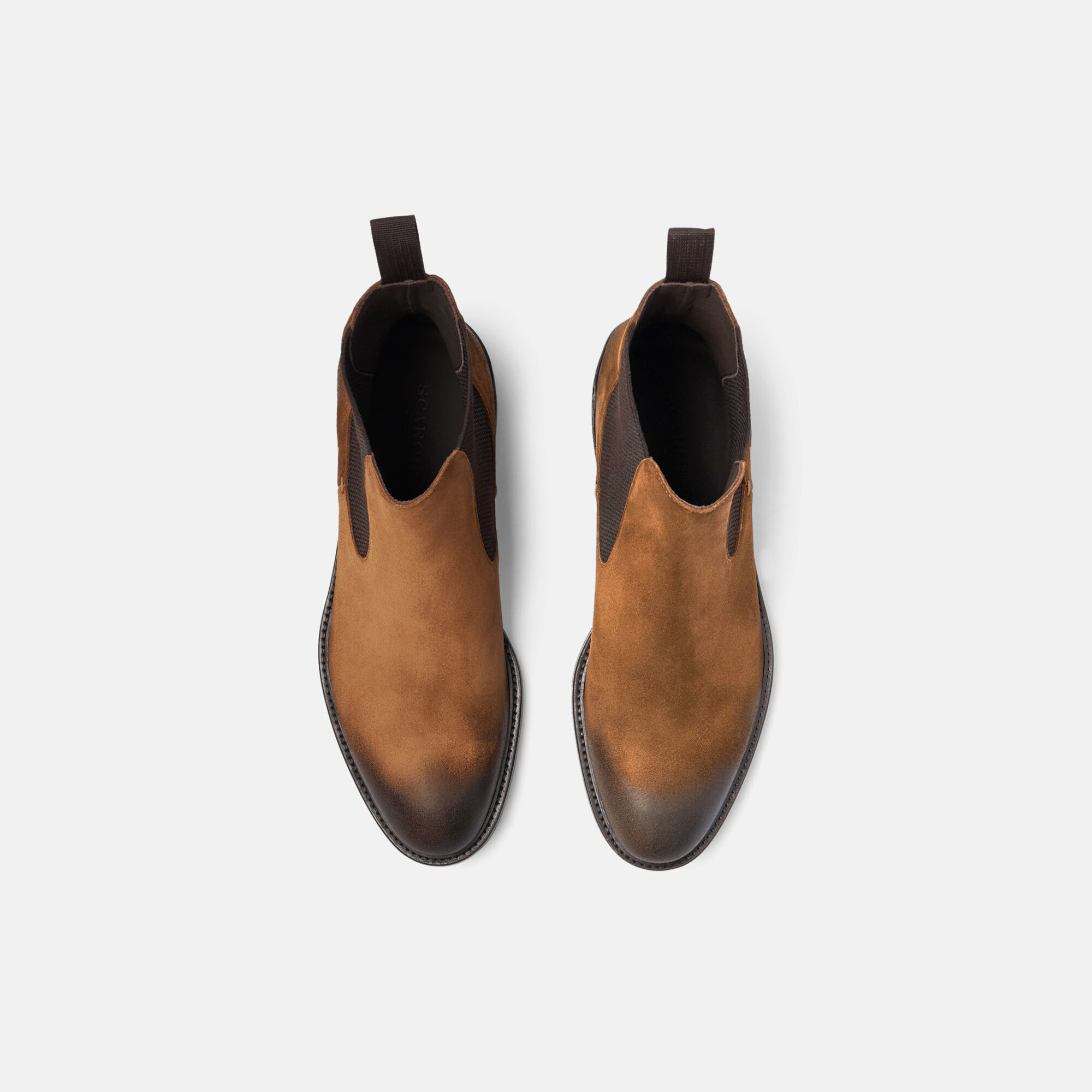 Scarosso Hunter Tabak braun - Veloursleder HUNTERCHEL