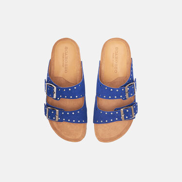 Scarosso Delilah Blau Veloursleder Blau - Veloursleder DELILAHSAND