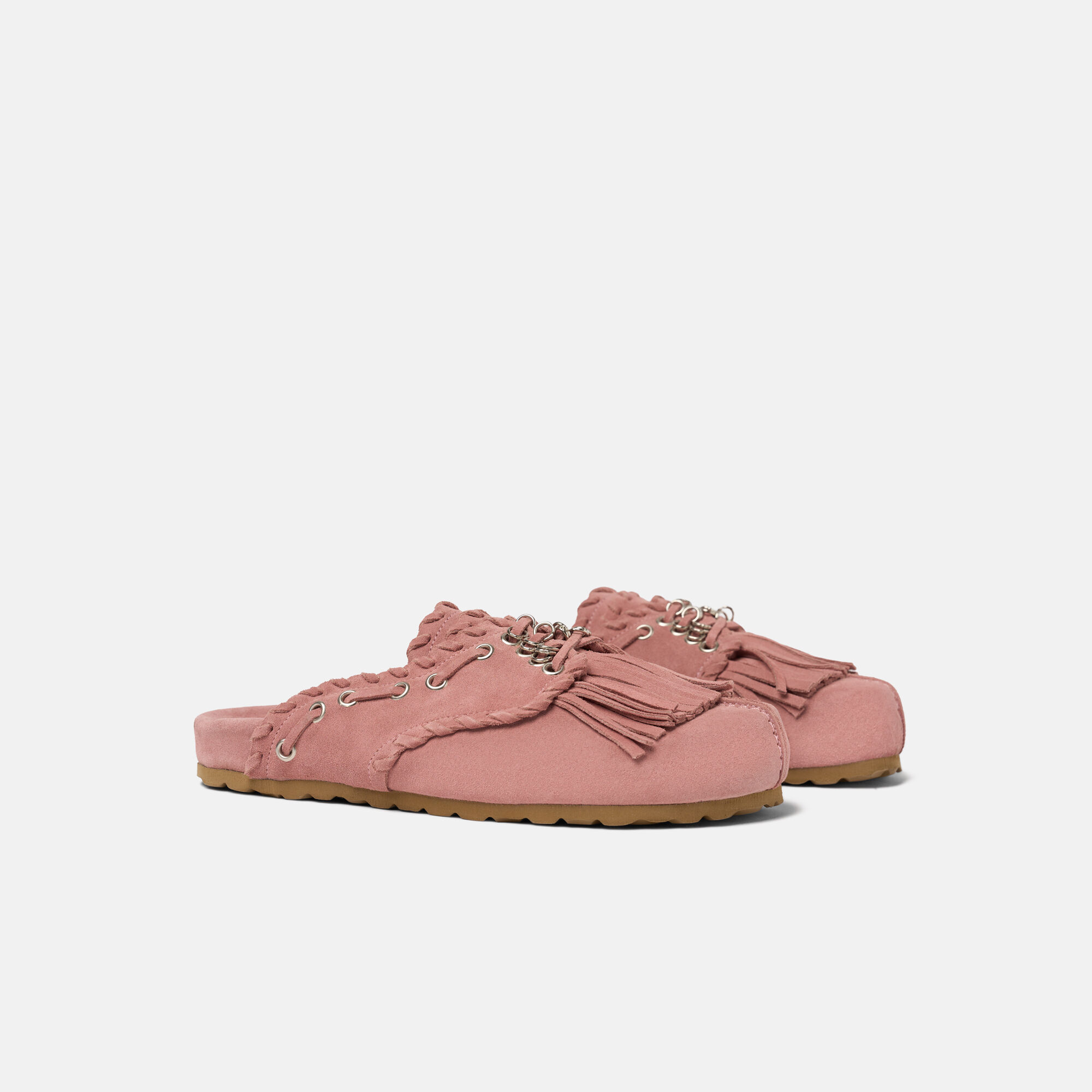 Flora Pink Suede Scarosso: Pink - Suede Flora Pink Suede Scarosso: Pink - Suede FLORAMULE
