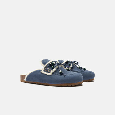 Scarosso Gita Abendblau Abendblau - Veloursleder GITAMULE