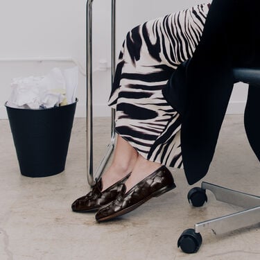 Scarosso Valeria Dark Brown Woven Dark Brown - Calf VALERIALOAF Scarosso Valeria Dark Brown Woven Dark Brown - Calf VALERIALOAF