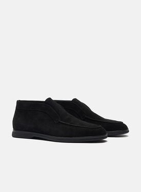 Leonardo Black Suede Scarosso: Black - Suede LEONARDOANKL