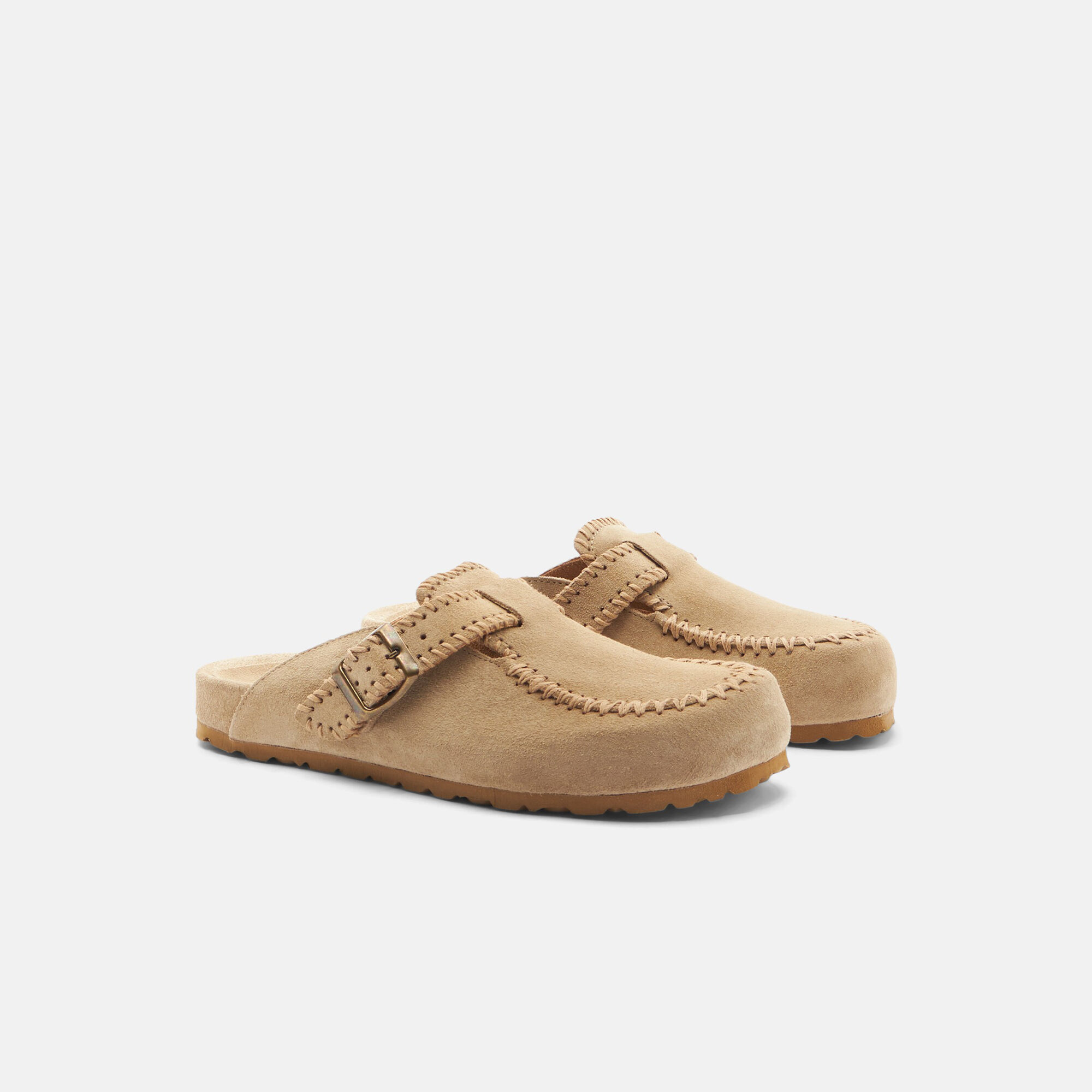 Scarosso Cheyenne Beige Beige - Veloursleder CHEYENNEMULE