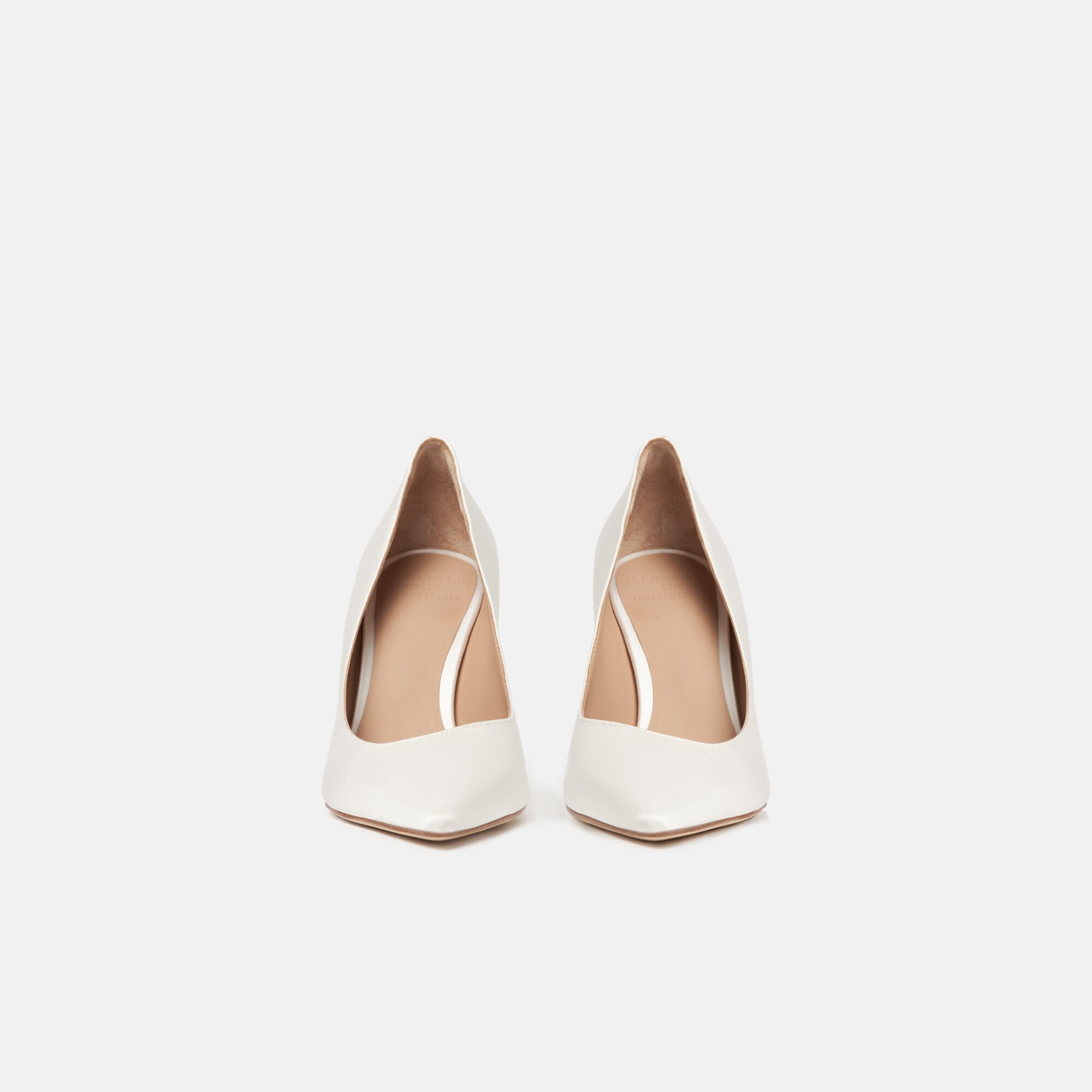 Scarosso Greta Blanc Satin Blanc - Soie GRETAPUMP