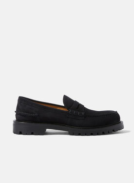 Scarosso Wooster II Blue Suede Black - Calf ANDREALOAF