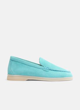 Scarosso Ludovica Girl Turquoise Suede Beige - Suede LUDOVICAKLOAF
