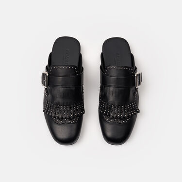 Scarosso Gaia Black Studded Black - Calf GAIAMULE Scarosso Gaia Black Studded Black - Calf GAIAMULE