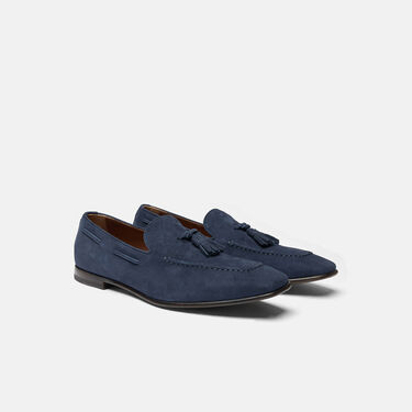 Scarosso Rodolfo Blau Veloursleder Blau - Veloursleder RODOLFOLOAF
