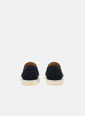 Ludovica Graphite Blue Woven Scarosso: Blue Graphite – Suede LUDOVICAPLOAF