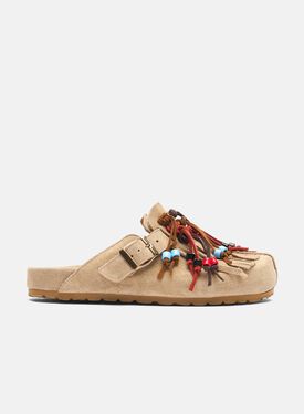 Scarosso Gea Beige Beige - Veloursleder GEAMULE