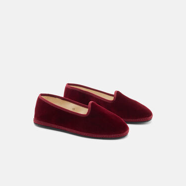Scarosso Valentina Burgundy Velvet Burgundy - velvet VALENTINASLIP
