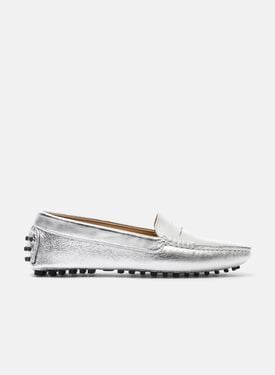 Scarosso Ashley Silver Silver - Calf ASHLEYDRIV