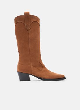 Scarosso Dolly Tan Suede Silver - Calf CARRABOOT