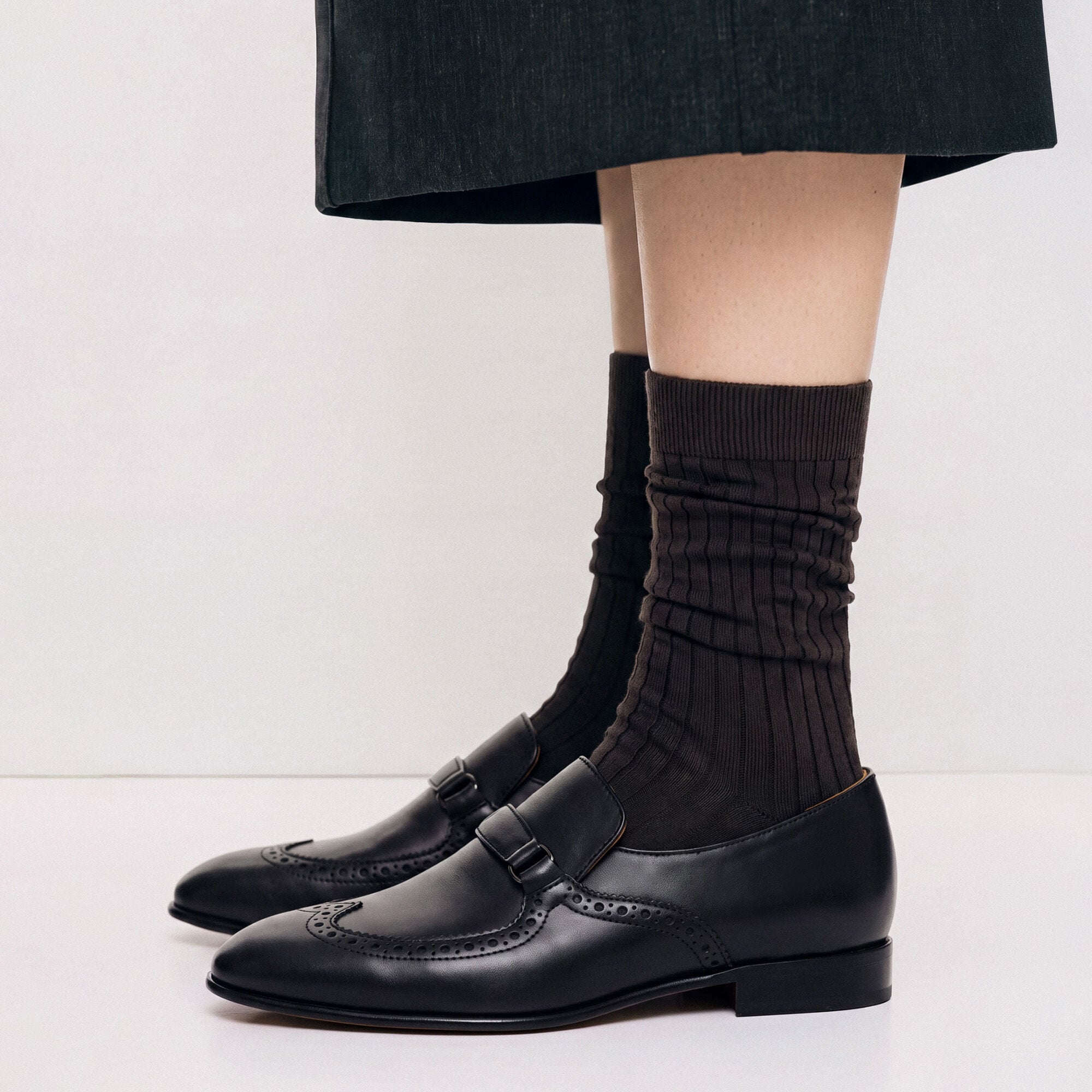 Maude Black Scarosso: Black - Calf Maude Black Scarosso: Black - Calf MAUDELOAF