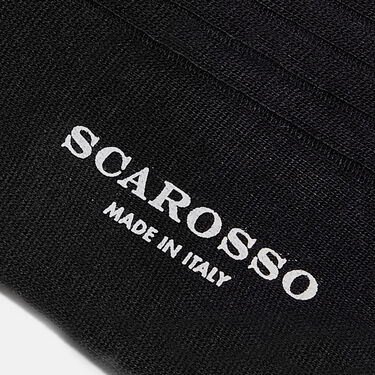 Scarosso 黑色羊毛及膝袜 黑色 - 羊毛 KNEEWOOLSOCK