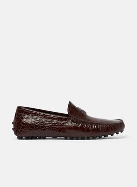 Scarosso Michael Brown Crocodile Grey - Suede THIAGOESPA