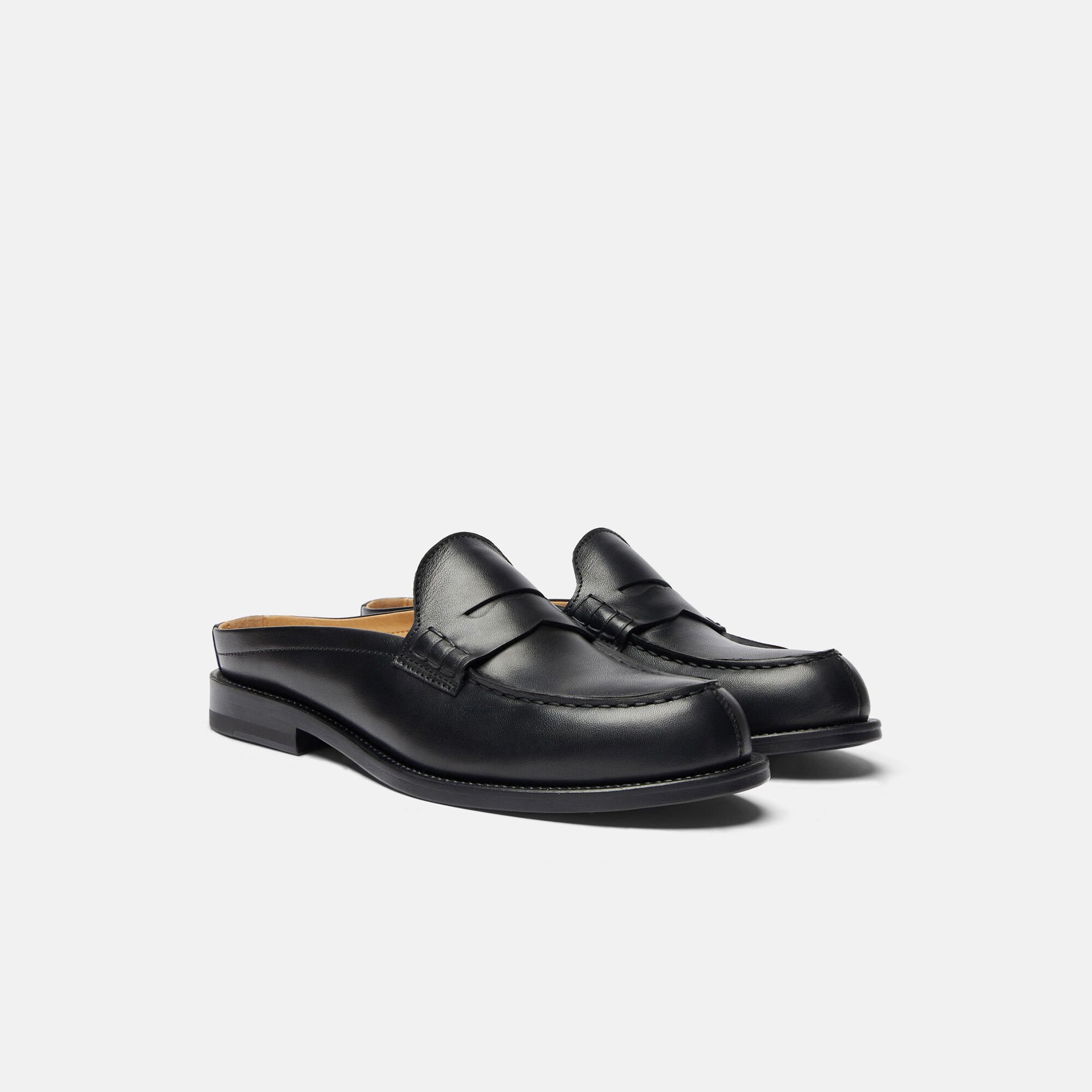 Scarosso Clementina Black Black - Calf CLEMENTINAMULE