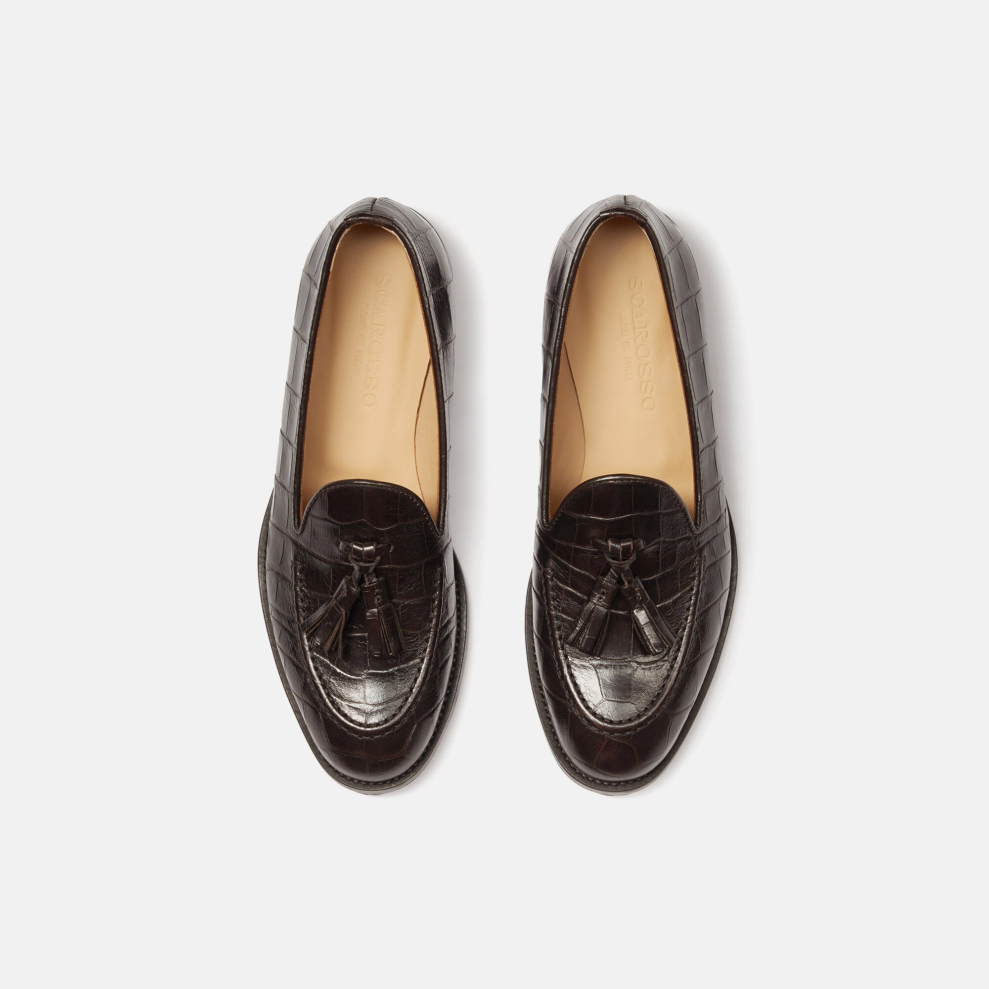 Scarosso Sienna Brown Croco Brown - Croco-Printed Calf SIENNALOAF