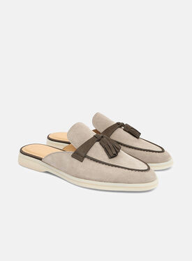Lucrezia Sand & Deep Taupe Veloursleder Scarosso: Sand & Deep Taupe - Veloursleder LUCREZIAMULE