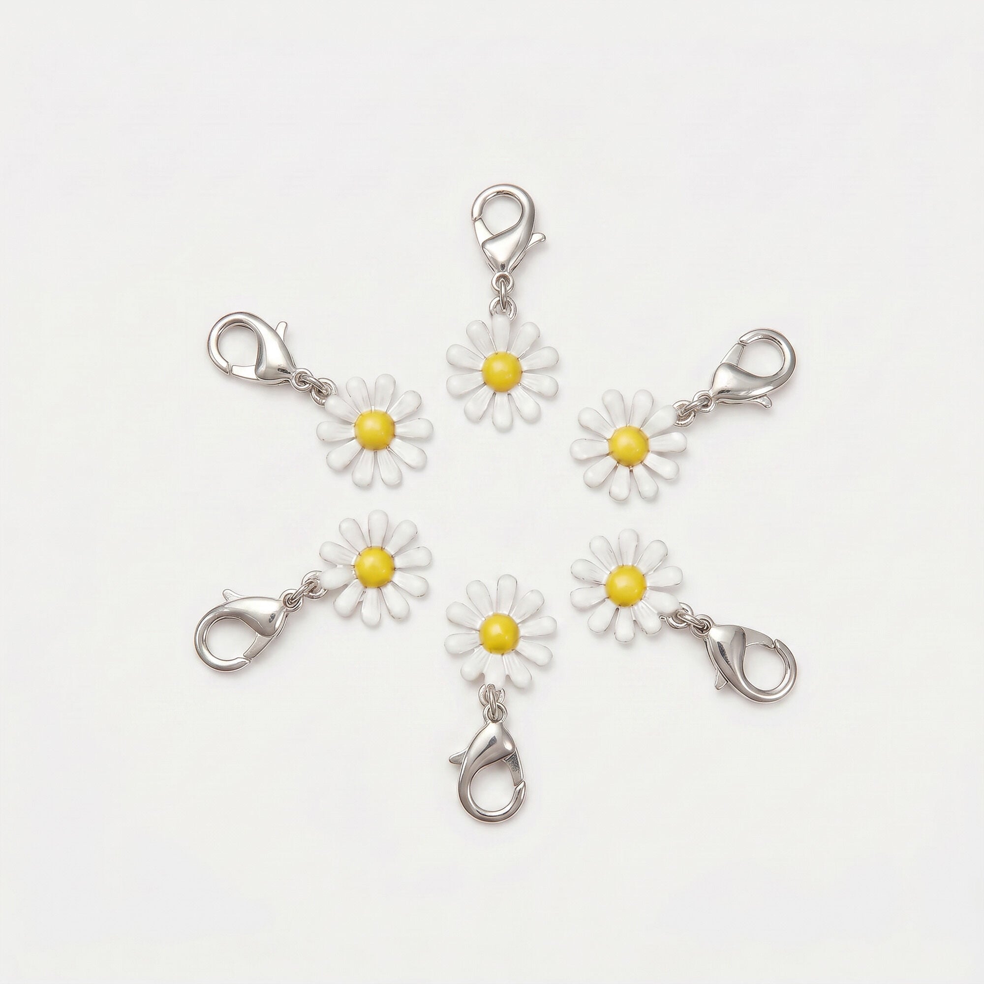 Charms fleurs Scarosso: Blanc & jaune – nickel Charms fleurs Scarosso: Blanc & jaune – nickel CHARMACCE