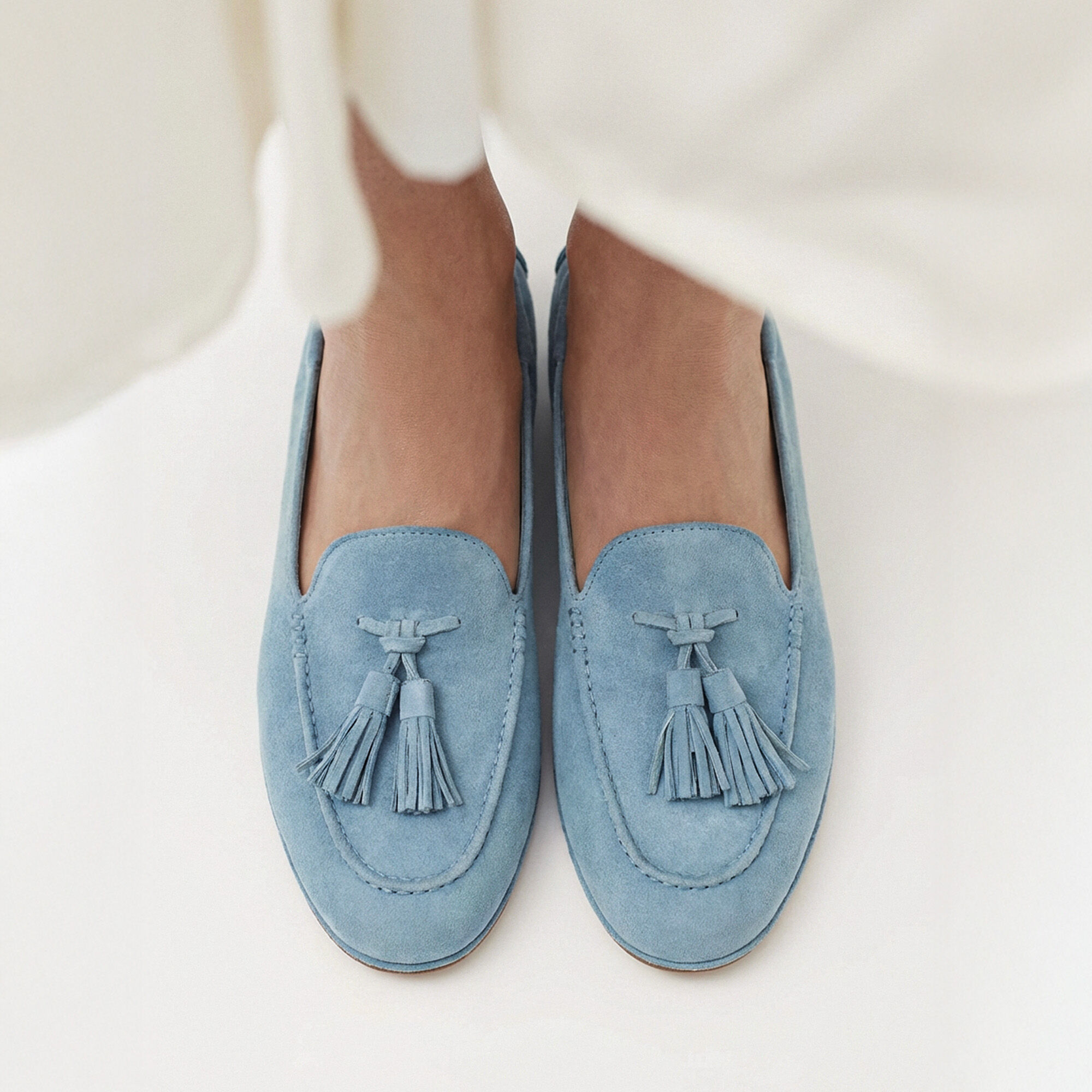 Anais Light Blue Suede Scarosso: Light Blue - Suede ANAISLOAF