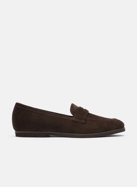 Scarosso Monica Brown Suede Black - Calf MIRANDAPUMP