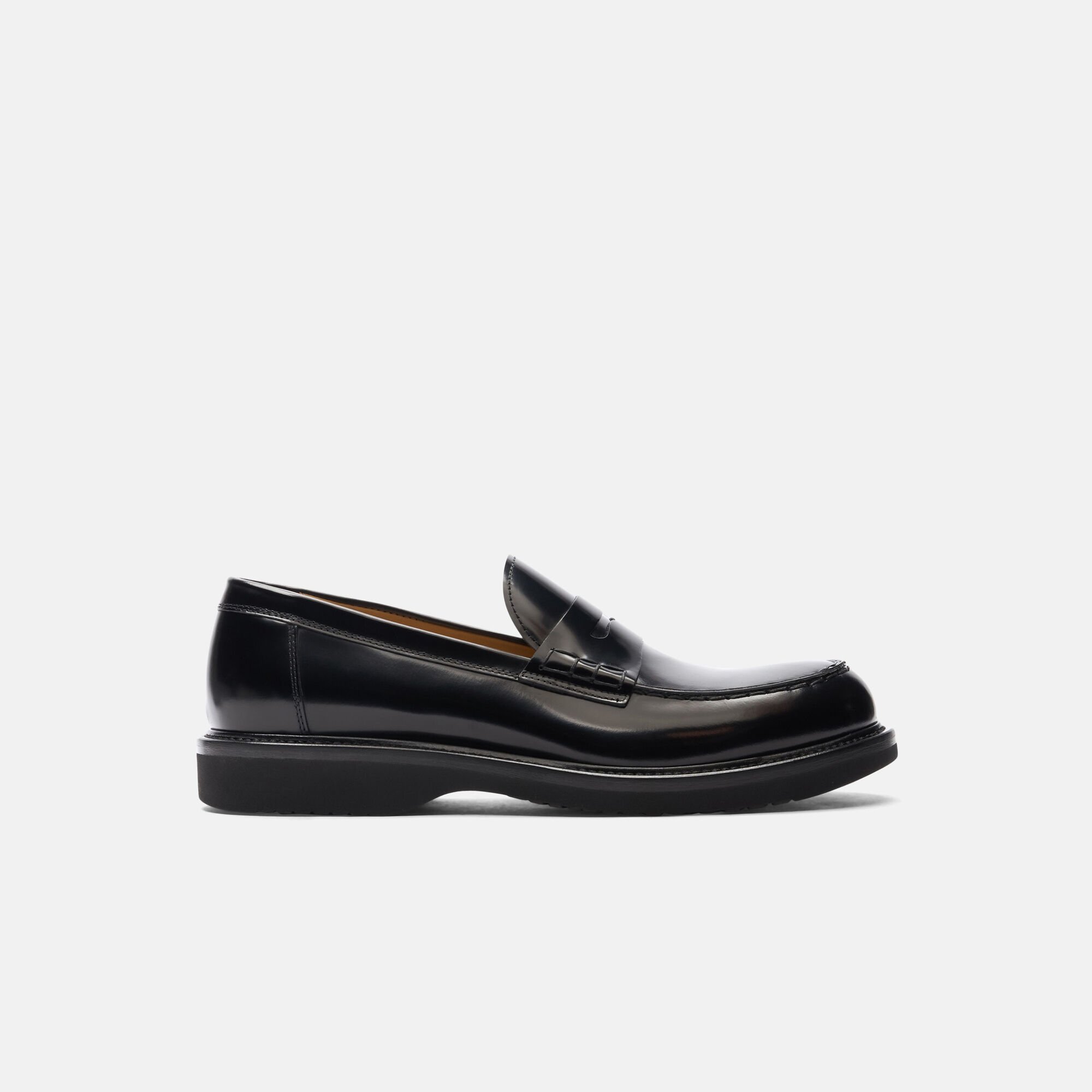 Scarosso Milo Black Bright Black - Brushed Calf MILOLOAF