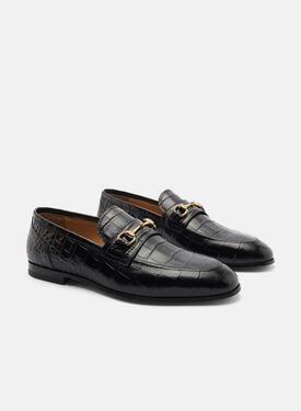 Alessandro Black Croco Scarosso: Black - Croco-Printed Calf ALESSANDROLOAF