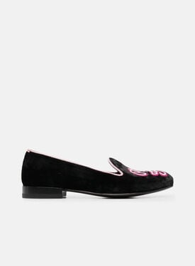 Scarosso Lady Nolita Black Velvet Black - Velvet LADYNOLITASLIP