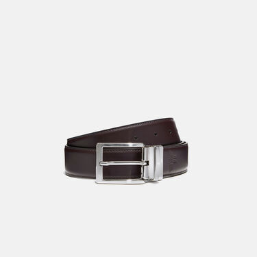 Scarosso Ceinture Réversible Lisse Noir/Marron Veau Noir REVBELT