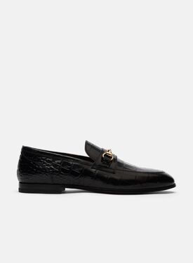 Scarosso Alessandro Black Croco Black - Croco-Printed Calf ALESSANDROLOAF