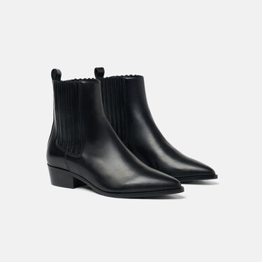 Olivia Black Scarosso: Black - Calf OLIVIARCHEL