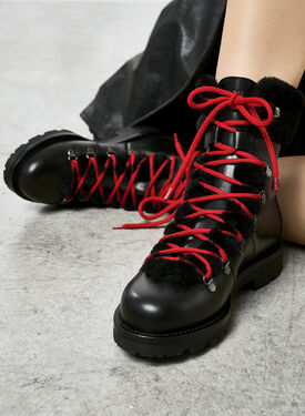 Kat Fur Black Scarosso: Black - Calf KATBOOT