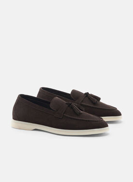 Leandra Brown Suede Scarosso: Dark Brown - Suede LEANDRALOAF