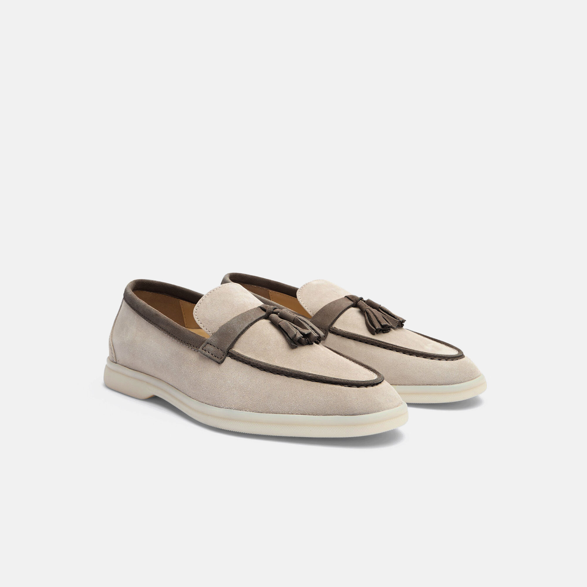 Scarosso Leandra Sand & Deep Taupe Veloursleder Sand & Deep Taupe - Veloursleder LEANDRALOAF