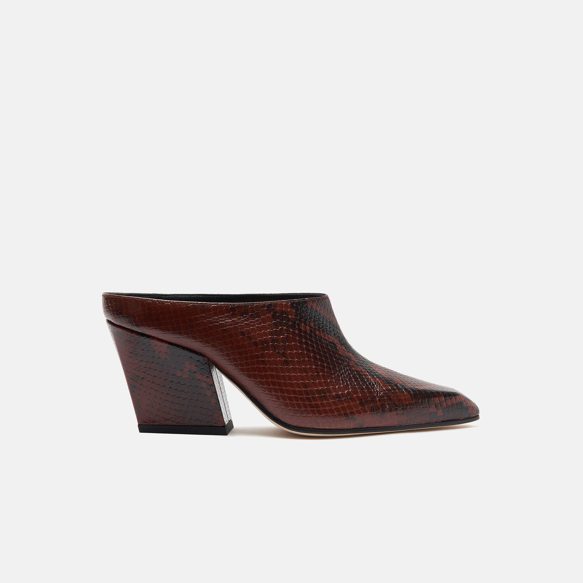 Scarosso Holly Serpent Marron Marron - Veau imprimé serpent HOLLYMULE