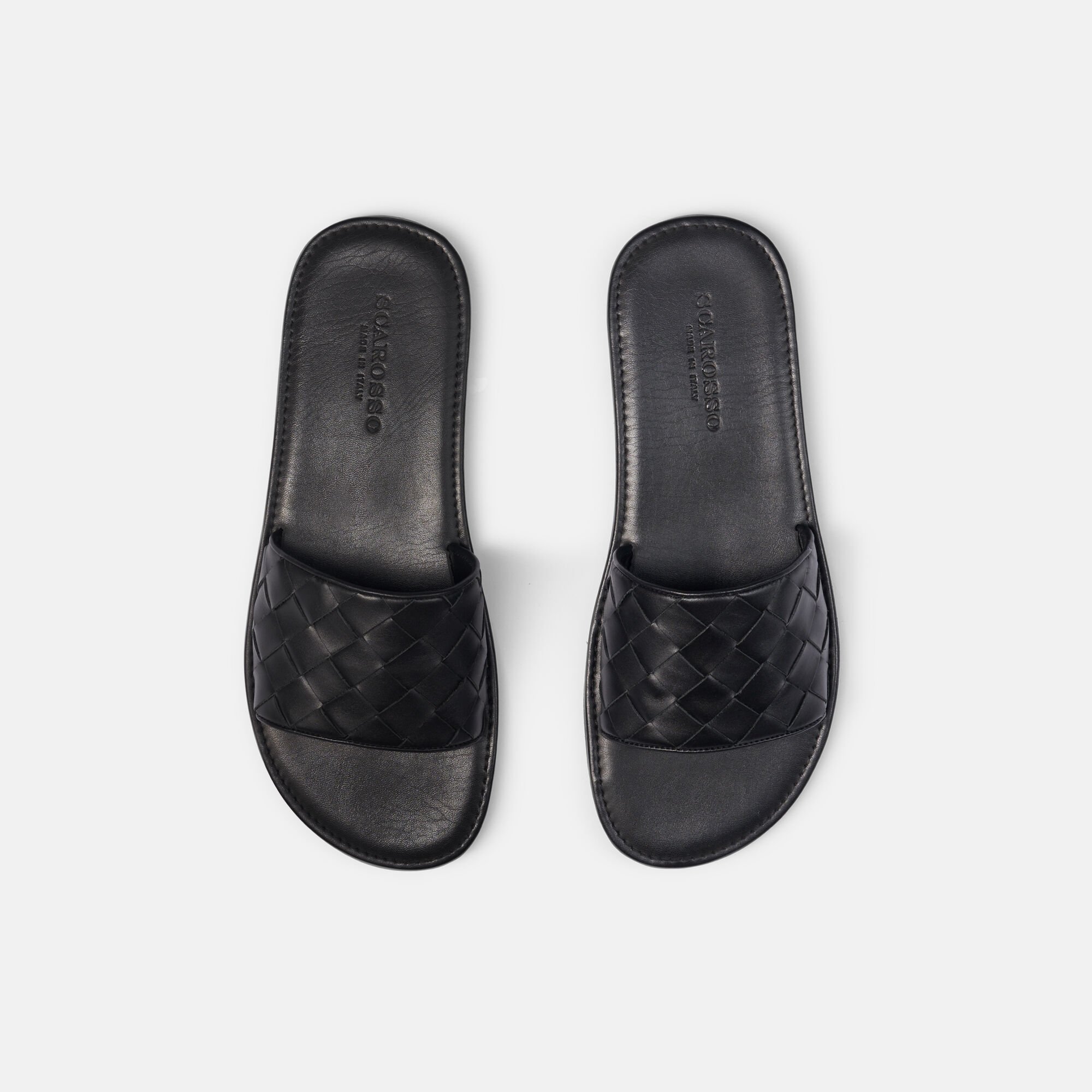 Scarosso Ulisse Black Woven Black - Calf ULISSESAND