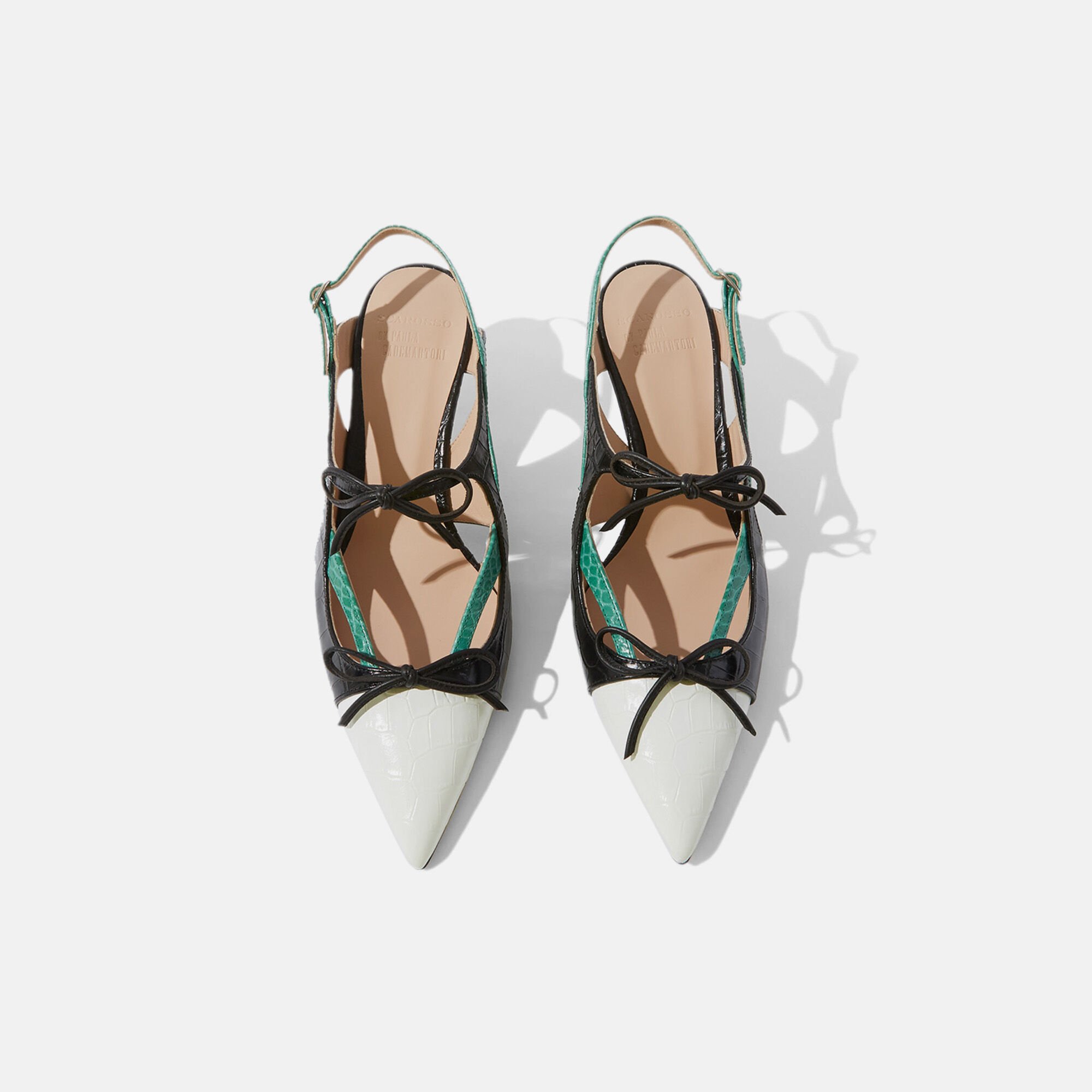 Scarosso Crush Multicolor - Croco-printed calf BLAZINGPUMP