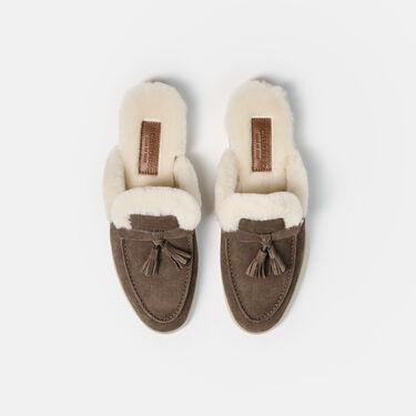 Scarosso Lucrezia Fur Deep Taupe Deep Taupe - Suede Fur LUCREZIAMULE Scarosso Lucrezia Fur Deep Taupe Deep Taupe - Suede Fur LUCREZIAMULE