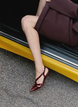 Scarosso Clio Burgundy Patent Burgundy - Patent CLIOPUMP