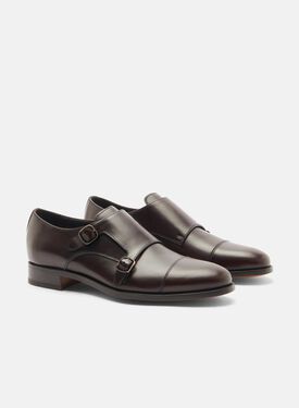 Gervasio Brown Scarosso: Dark Brown Calf GERVASIOMONK