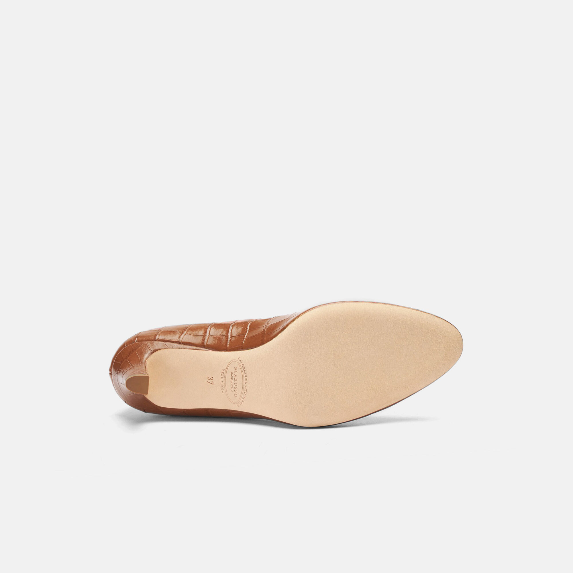 Scarosso Deva Cognac Croco Cognac - Croco-Printed Calf DEVAPUMP