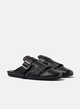 Gaia Black Studded Scarosso: Black - Calf GAIAMULE