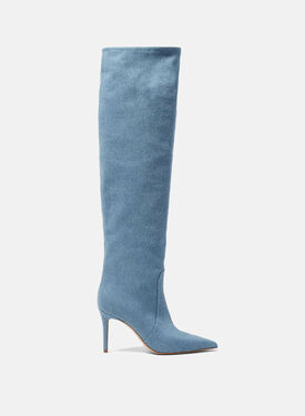 Scarosso Carra Light Blue Denim Silver - Calf CARRABOOT