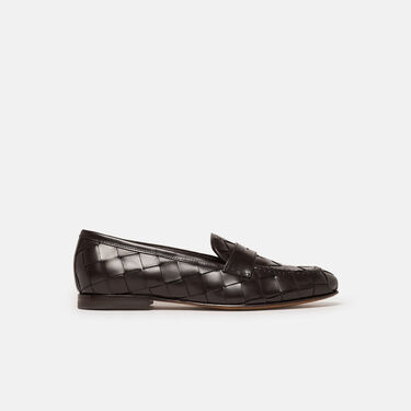 Scarosso Valeria Dark Brown Woven Dark Brown - Calf VALERIALOAF